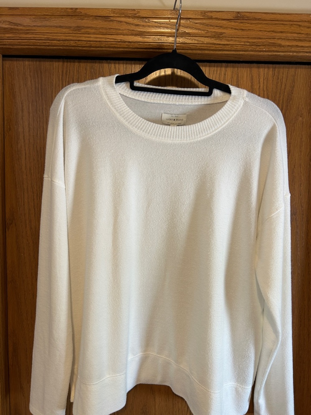 Lucky Brand-Crewneck light weight loose fit sweater -White- Large